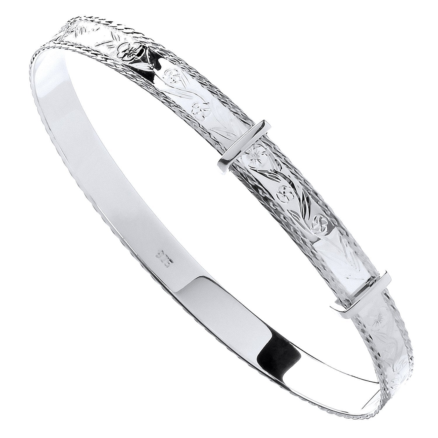 Silver 6mm Expandable Diamond Cut Bangle - Luxury Watch - Certified Authentic - Swiss Made – Luxury Watch by Imperial